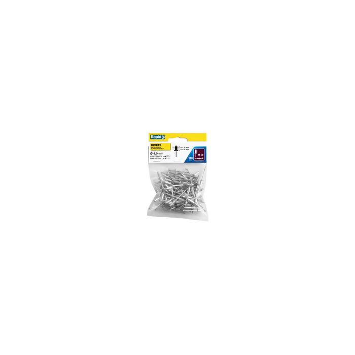 Rapid Rivet aveugle standard, 4,0 x 12 mm, en aluminium