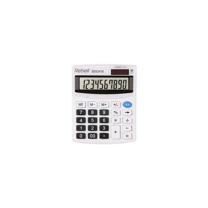 Rebell Calculatrice de bureau SDC 410, blanc