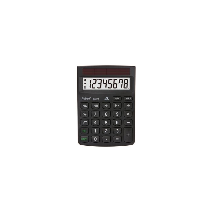 Rebell Calculatrice de bureau écologique Eco 310, noir