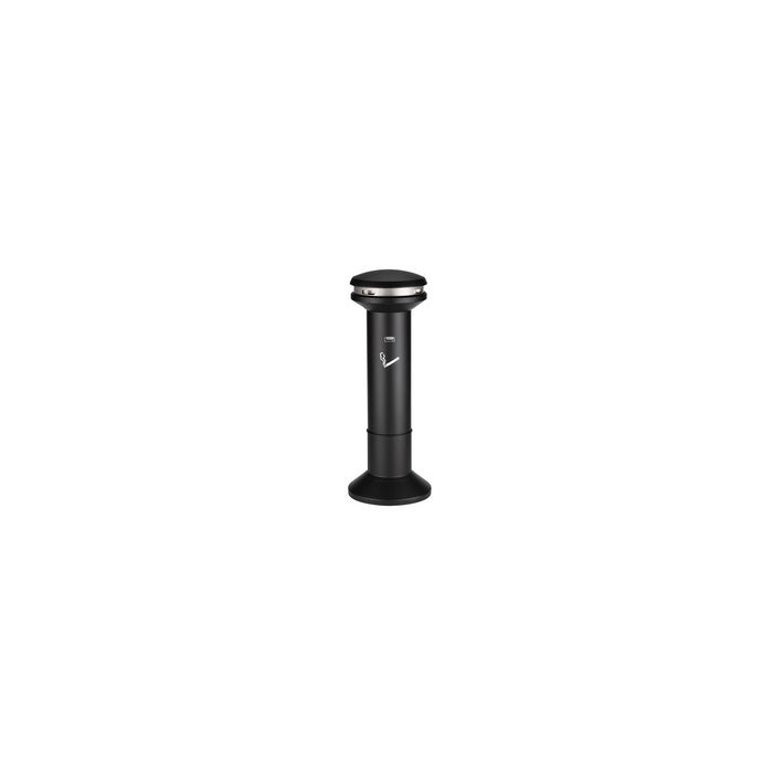 Rubbermaid Cendrier Infinity grande capacité, rond, noir