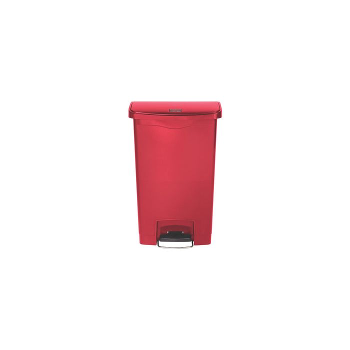 Rubbermaid Collecteur à pédale Slim Jim, 50 litres, rouge