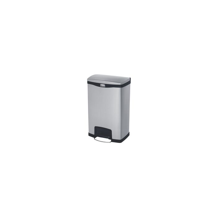 Rubbermaid Collecteur à pédale Slim Jim, en métal, 50 litres