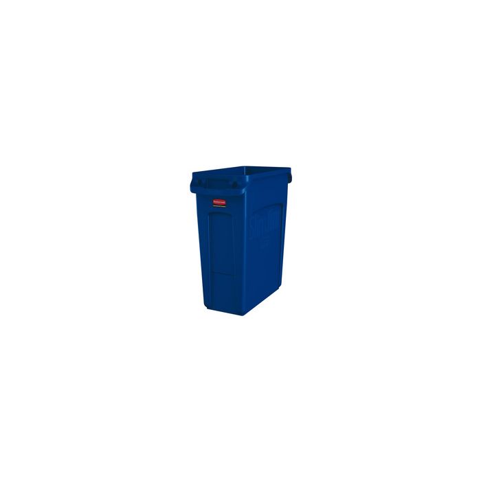 Rubbermaid Collecteur de déchets Slim Jim, 60 litres, bleu