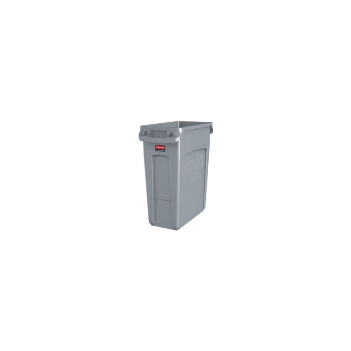 Rubbermaid Collecteur de déchets Slim Jim, 60 litres, gris