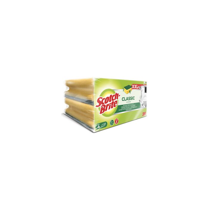 Scotch-Brite Eponge de nettoyage Classic XXL, vert/jaune