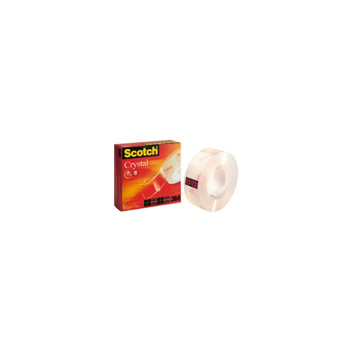 Scotch Ruban adhésif Crystal Clear 600, 19 mm x 33 m, 12+2