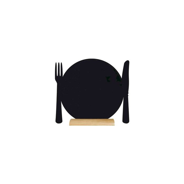 Securit Ardoise de table SILHOUETTE "Assiette"