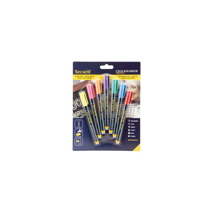 Securit Feutre-craie ORIGINAL SMALL, set de 7