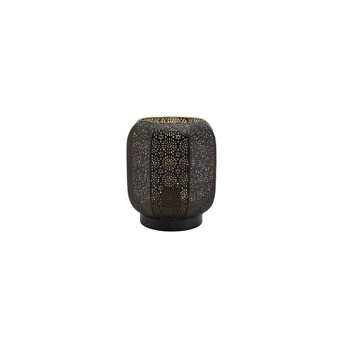 Securit Lampe de table à LED rechargeable MARRAKECH, noir/or