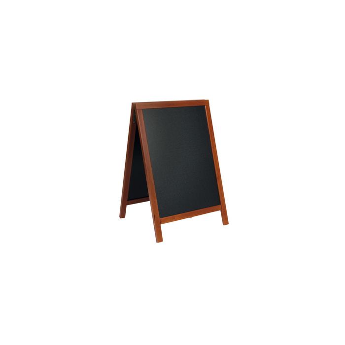 Securit Panneau trottoir DELUXE, avec tableau noir, acajou