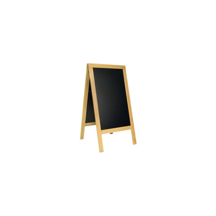 Securit Panneau trottoir DELUXE, avec tableau noir, hêtre