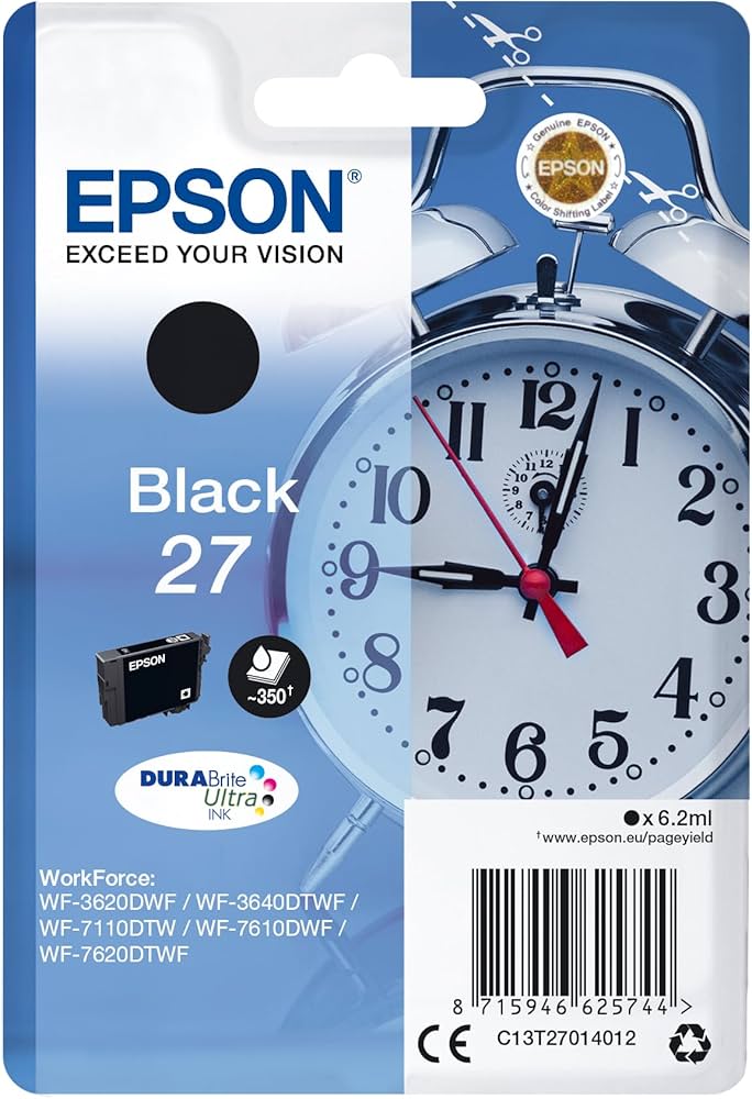 Cartouche Jet d'encre de Marque Epson T2701 Black (6.2ml - 350 pages)