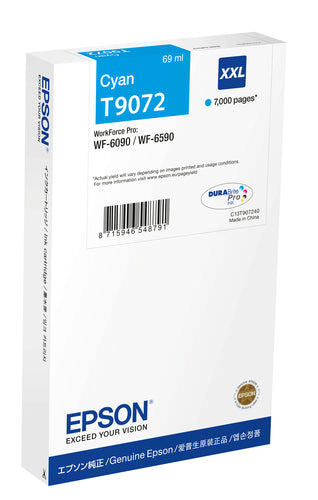 Cartouche d'origine Epson C13T90724N / T9072 - cyan