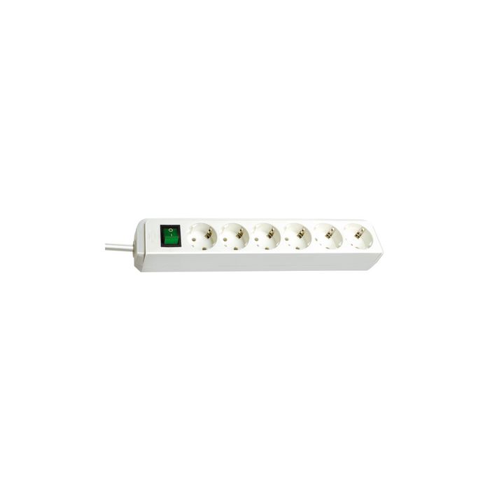 brennenstuhl Steckdosenleiste "Eco-Line", 6-fach, weiß