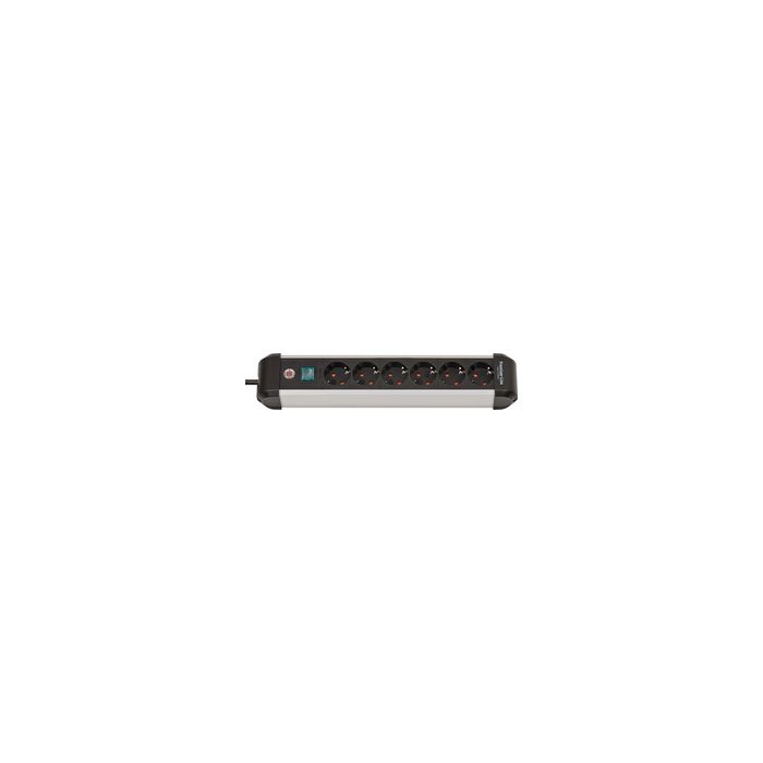 brennenstuhl Steckdosenleiste Premium-Alu-Line, 6-fach
