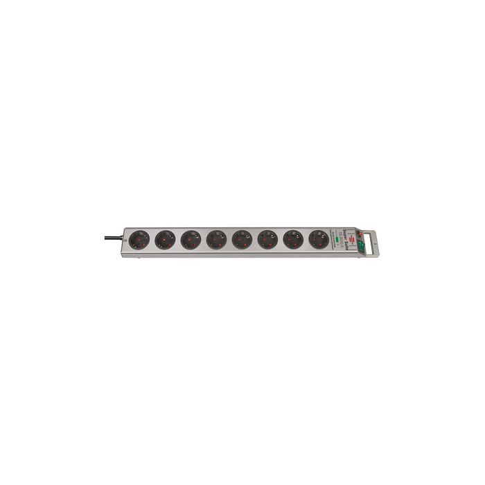 brennenstuhl Steckdosenleiste "Super-Solid", 8-fach, silber