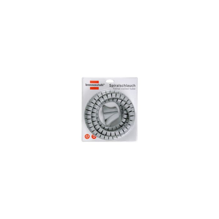 brennenstuhl Tuyau spiralé pour câbles, longueur: 2,5 m,gris