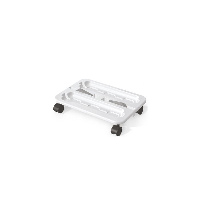 deflecto Plateau de transport à roulettes Stack 'N' Go,blanc