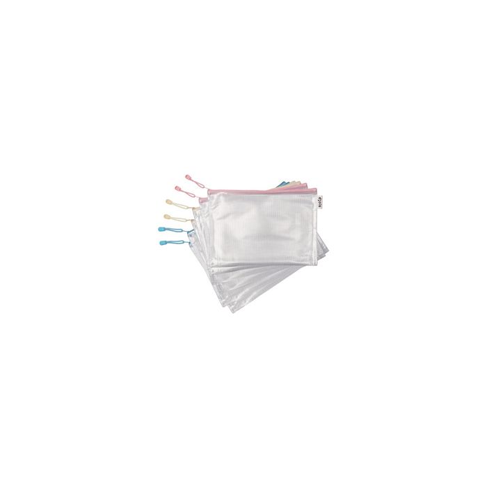 djois by tarifold Pochette à zip ZIPPER Pastel, A4, assorti x6