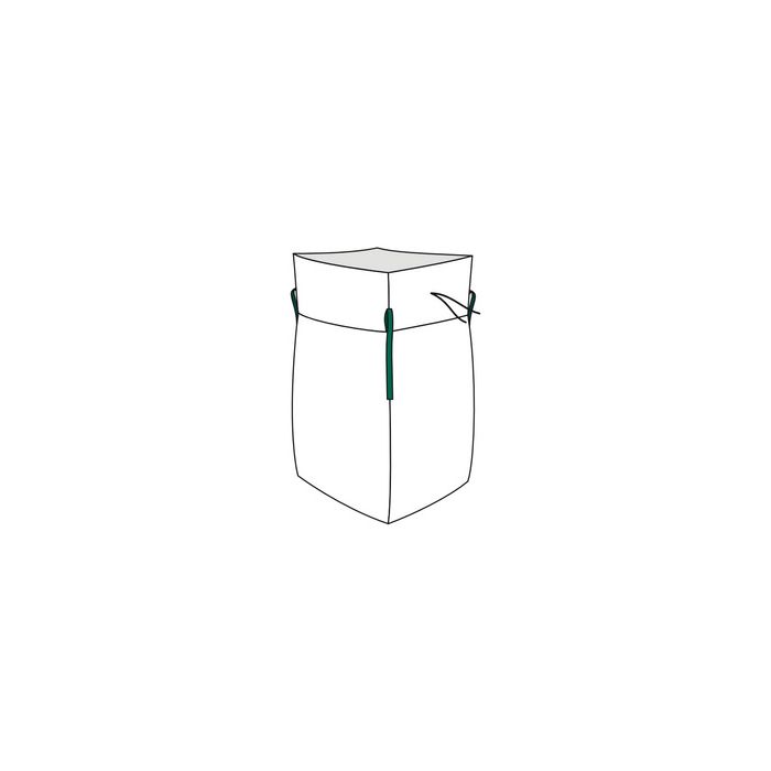 dm-folien Big Bag avec jupe, PP, 900 x 900 mm, blanc