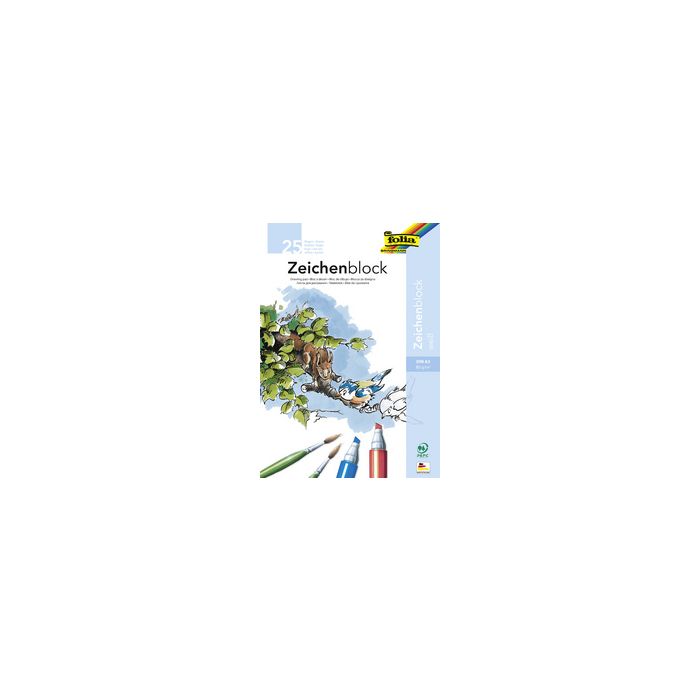 folia Bloc à dessin, 80 g/m2, A3, 25 feuilles