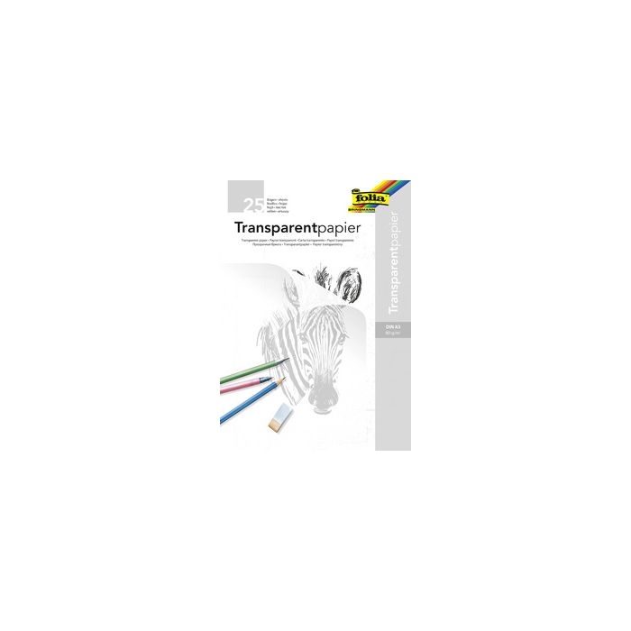 folia Bloc de papier transparent, A4, 80 g/m2, 25 feuilles