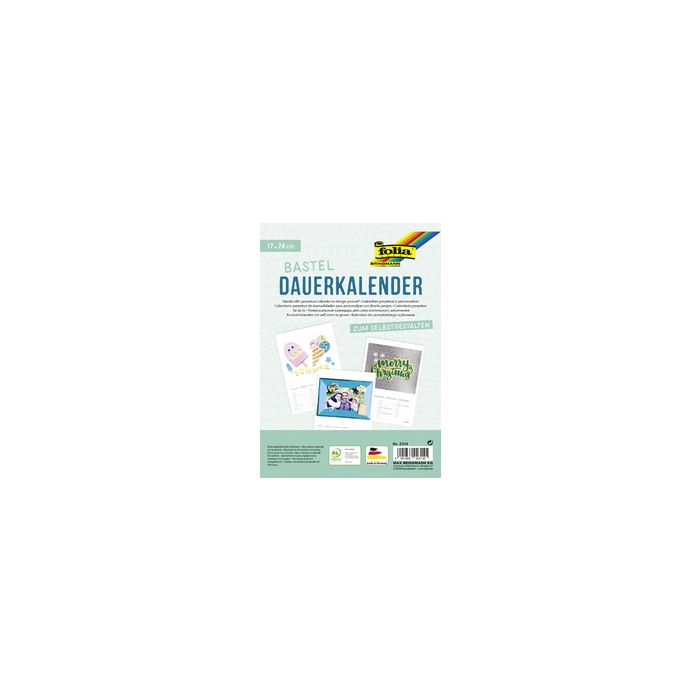 folia Calendrier mural créatif, 170 x 240 mm, blanc