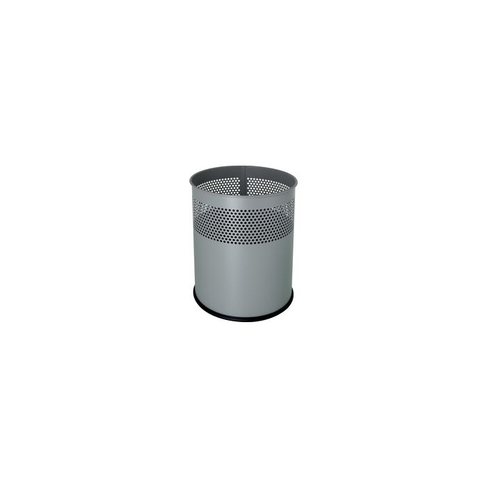 helit Corbeille à papier "the dot", 15 L, gris aluminium