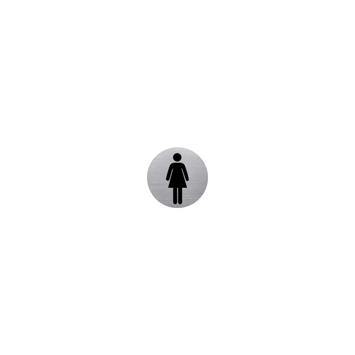 helit Pictogramme "the badge" WC-Femmes, rond, argent