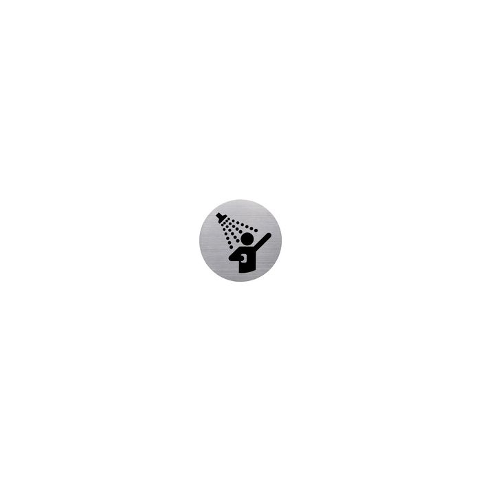 helit Pictogramme "the badge" douche, rond, argent