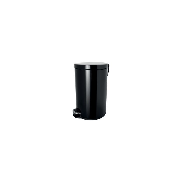 helit Poubelle à pédale "the silent", 20 litres, noir
