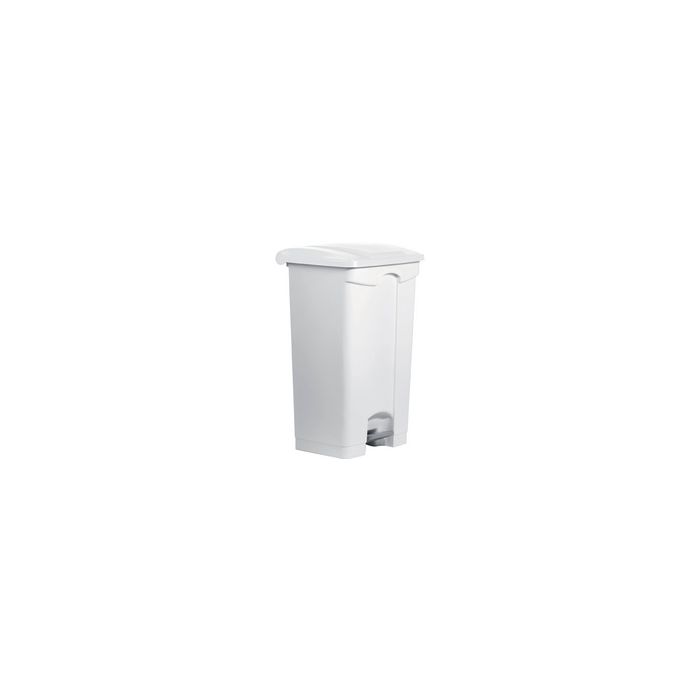 helit Poubelle à pédale "the step", 90 litres, blanc/blanc