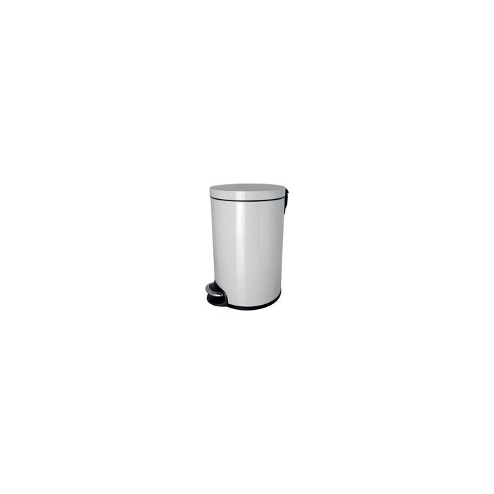 helit Poubelle cosmétique à pédale "the silent", 5 L, blanc