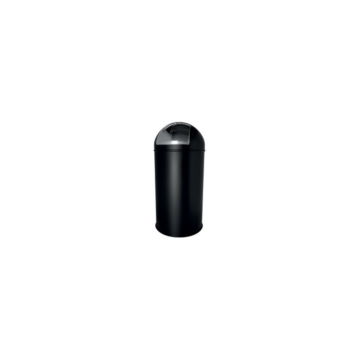 helit Poubelle en métal "the dome", 30 litres, noir