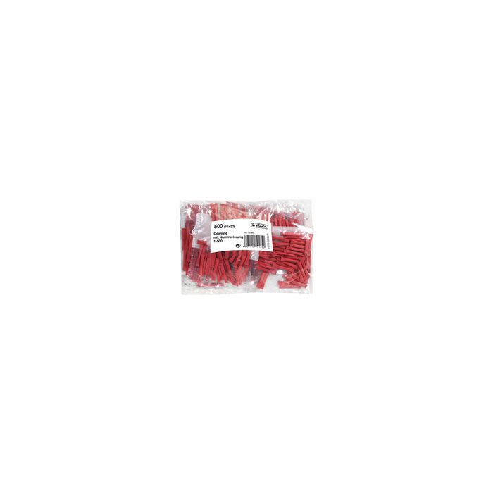herlitz Billets gagnants, numérotés de 1-500, rouge