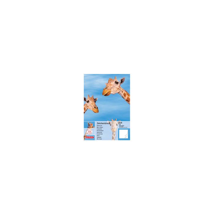 herlitz Bloc à dessin A4, 100 g/m2, 25 feuilles