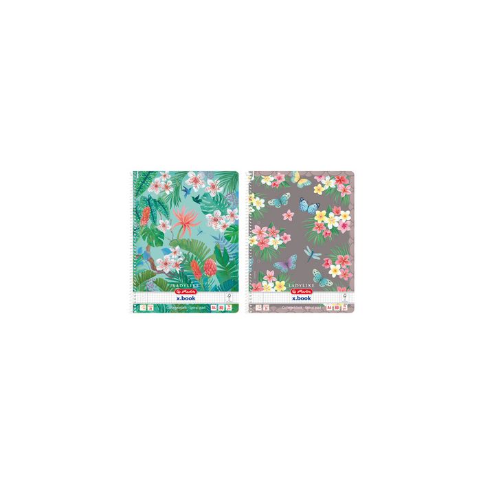 herlitz Cahier à spirales Ladylike, A4, quadrillé