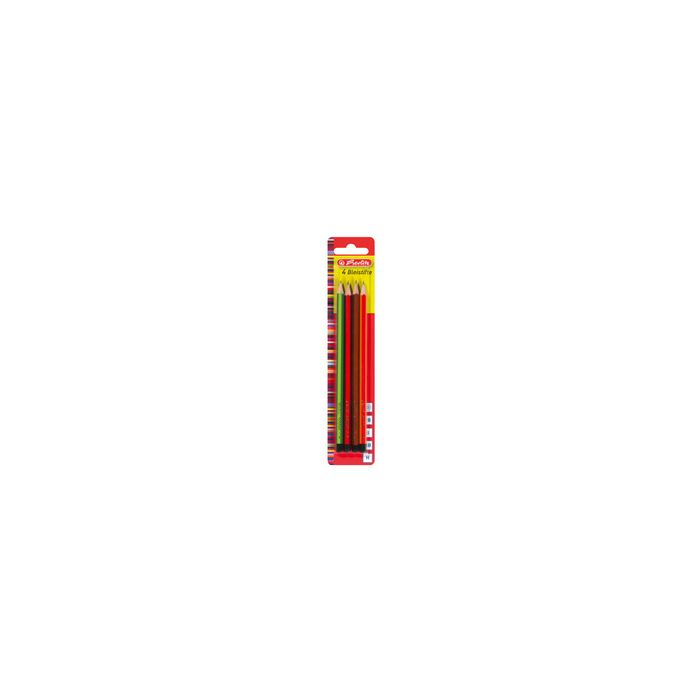 herlitz Crayon Scolair, hexagonal, set de 4, assorti
