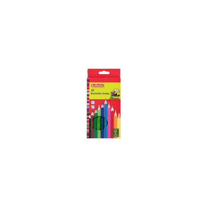 herlitz Crayons de couleur Jumbo, hexagonal, étui en carton