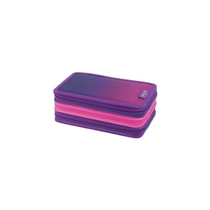 herlitz Etui scolaire TriCase "Dip Dye Pink", 31 pièces