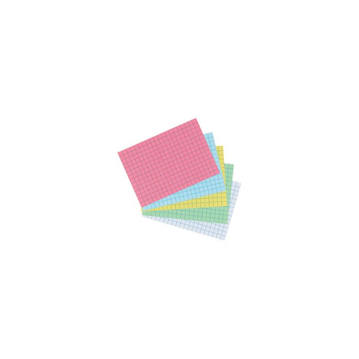 herlitz Fiches bristol, A5, quadrillé, blanc