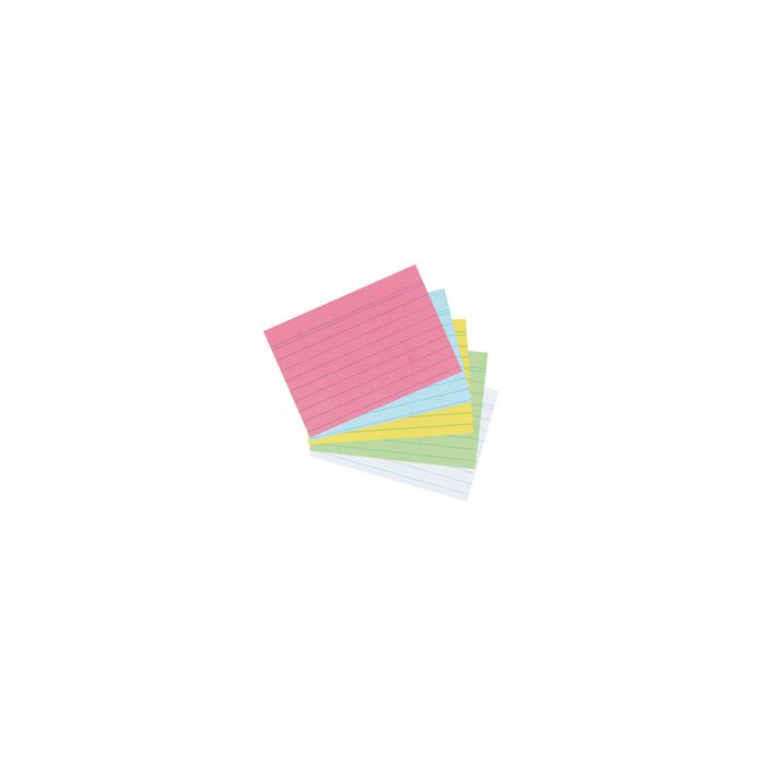 herlitz Fiches bristol, A6, ligné, rose
