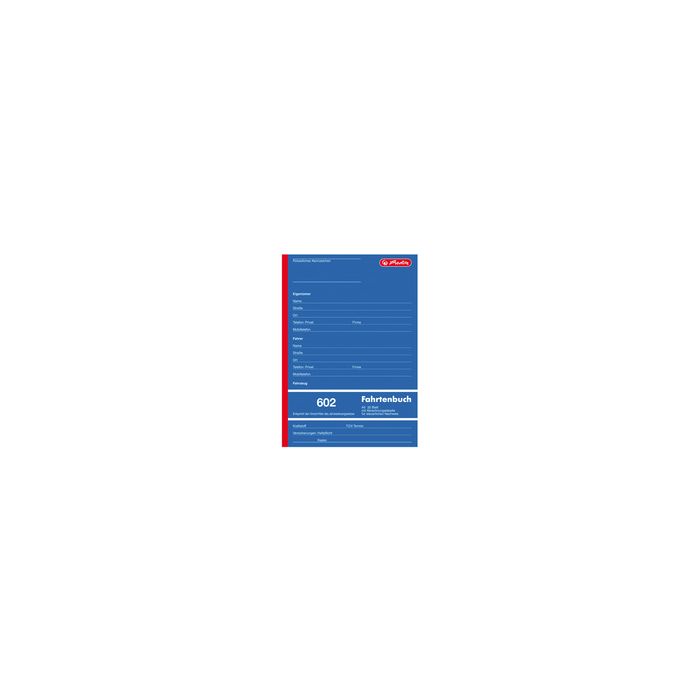 herlitz Formularbuch "Fahrtenbuch 602", A5, 32 Blatt