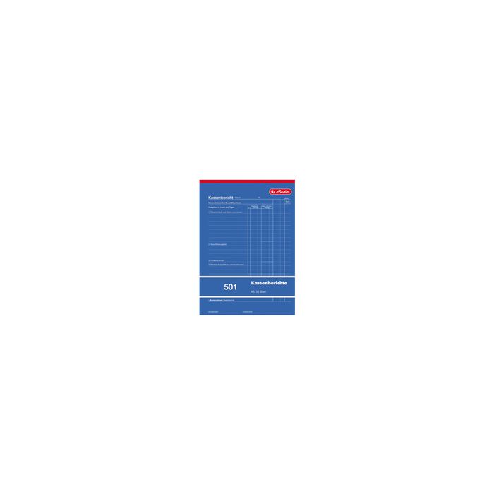 herlitz Formularbuch "Kassenbericht 501" DIN A5, 50 Blatt