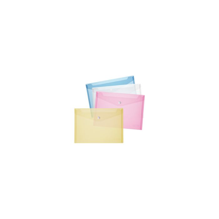 herlitz Pochette à documents, A4, PP, bleu / transparent x6