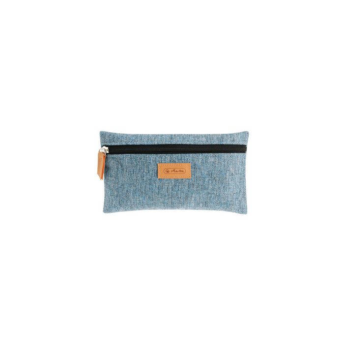 herlitz Trousse plate GREENline, bleu chiné