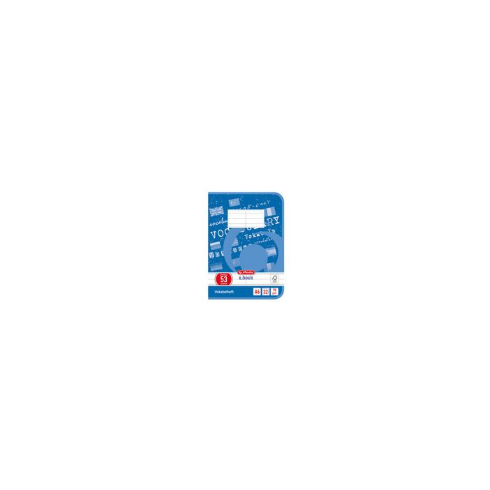 herlitz Vokabelheft x.book, DIN A6, 2-spaltig, 32 Blatt