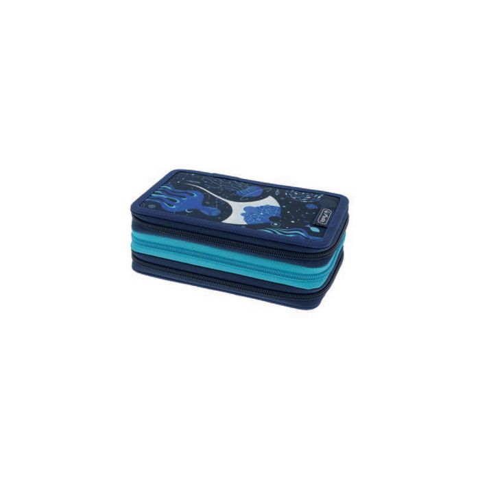 herlitz Étui scolaire TriCase "Deep Ocean", 31 pièces