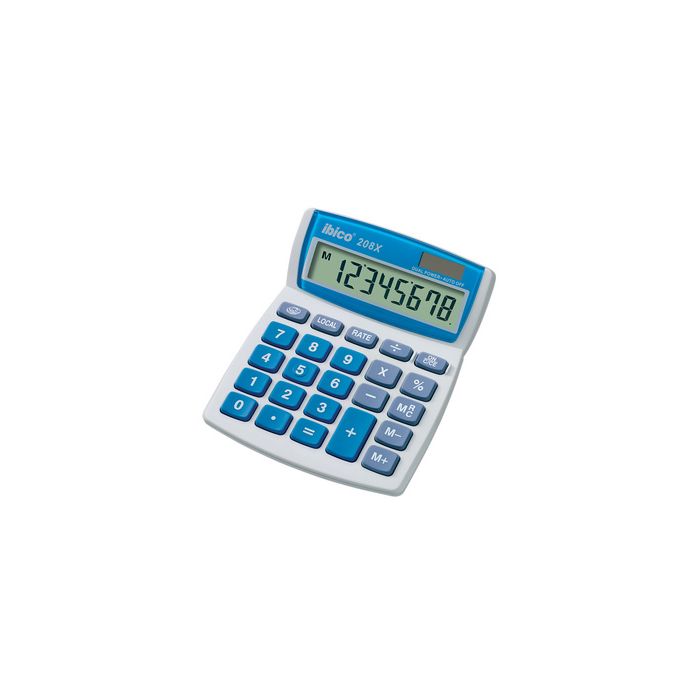 ibico Calculatrice de bureau 208X, écran LCD à 8 chiffres