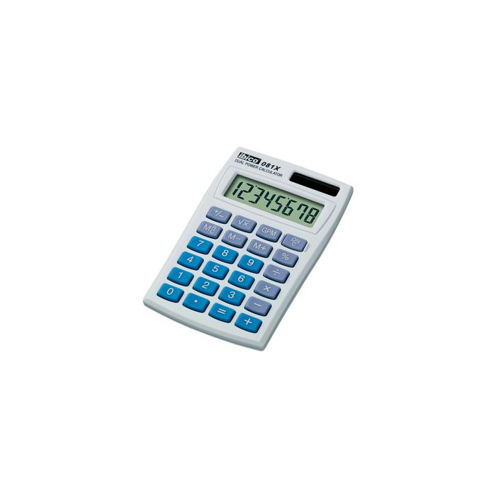 ibico Calculatrice de poche 081X, écran LCD à 8 chiffres